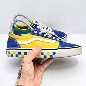 Vans | Old Skool yellow green colorblock canvas low-top sneakers | WMS 5.5